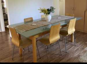 Nick Scali Dining Table and 6 Chairs