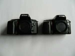 Nikon F50 and F70 film cameras