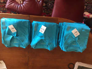 7 x New Emerson cotton polo shirts turquoise aqua blue colour