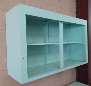 SOLID CUBE SHELF $20 SALE PRICE SOLD AS IS
