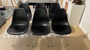 Black dining chairs for sale (6x)
