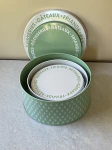 Cake tins from Provincial Home Living (set of 3).