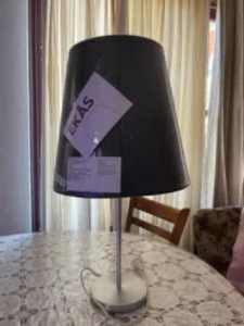 1 NEW Silver Steel and Black Shade -Table Desk Lamp