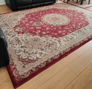 Traditional Turkish Carpet Maroon and Beige