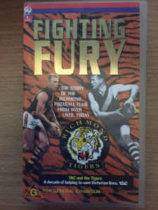 VHS tape Fighting Fury: story of Richmond Tigers from Dyer Until Today