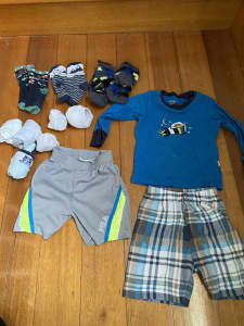 Boys shorts, top and socks ages 2-3 years old