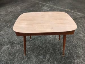 60s wood and laminate veneer lidded occasional table $60
