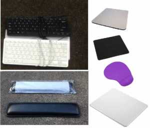 New keyboards, backlit. Wrist rest, mousepad, leather, foam, gel