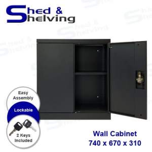 NEW Steel Cabinet Lockable Wall Mounted Garage Tool Medicine Storage