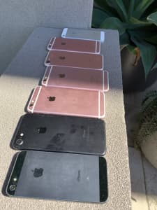7 iPhones selling in various conditions