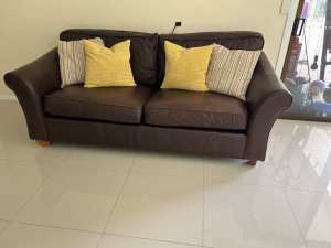 Leather, large two seater sofa