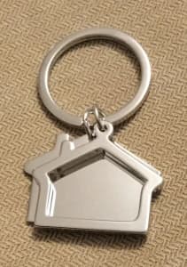 Silver double house keyring. NEW. Nic’s keyrings