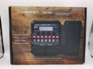 Zoom A1X FOUR Acoustic Multi-Effects Pedal, Brand New In Box