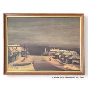 KENNETH JACK “BEECHWORTH” Victoria 83cm x 63cm Wooden Framed Print
