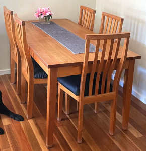 8 seater wooden dining table with 8 chairs