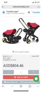 doona carseat and stroller folderable