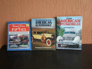 Three hard cover books on American Autos