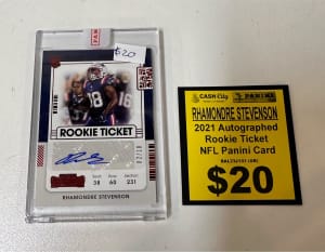 Autographed NFL Panini Collectable Card - Rhamonde Stevenson 2021