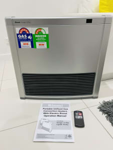 RINNAI AVENGER 25 PLUS NATURAL GAS HEATER AS NEW IN IMMACULATE