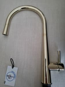 3 X Champagne Gold Pull out Sink Mixers