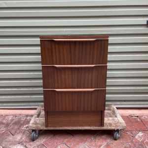 Retro Mid Century Macrob Bedside Table Night stand / 3 Drawers