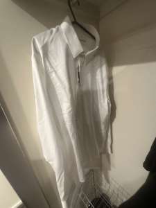 Calvin Klein White Egyptian Cotton Long sleeve shirt