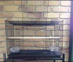 BRAND NEW Wide Bird Cage 60cm x 40cm x 40cm black or white eftpos
