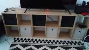 8 Cube  bookshelf / TV Stand / Kmart / wood style