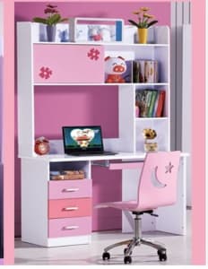 brand new kids desk pink or blue desk & hutch only boy and girls desk