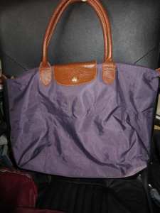 RARE Purple Longchamp Womens Tote Bag Le Pliage a luxury french bag
