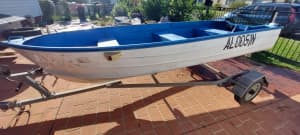 Tinnie 3.5Mtr Registered and boat coded, with unregistered trailer.