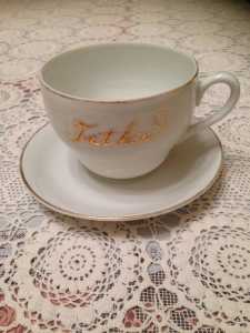 CHINA CUP AND SAUCER SET FATHER