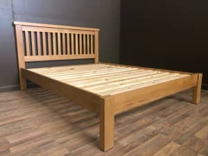 NEW American Oak double bed frame DELIVERY AVAILABLE