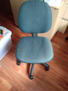 Adjustable, ergonomic, office chairs x 2 - Navy fabric.
