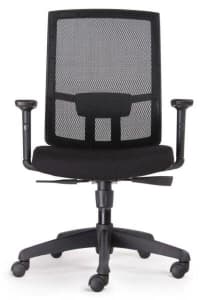 Kal Black High Mesh Back Office Chair with Arms