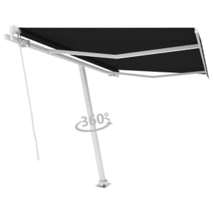 Freestanding Manual Retractable Awning 350x250 cm Anthracite...