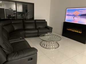 Leather corner lounge for sale