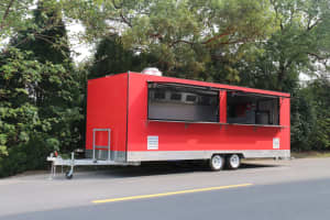 7M Food Trailer Food Van Catering Cart with Standard Fittings Ready