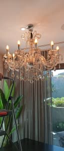 Modern Luxury Crystal LED Ceiling Light Flush Mount Chandelier Decorat