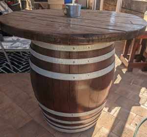 Wine Barrel with table top