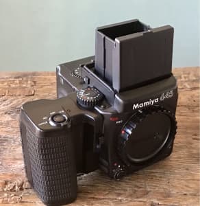 Mamiya 645 Pro with motor drive and waist level finder