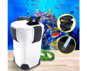Aquarium External Canister Filter Aqua Fish Tank UV Light with Media