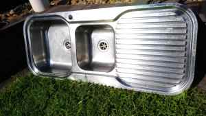 Stainless steel sink double bowl 
