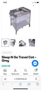 Portable Travel Cot”” NEW” 3in 1