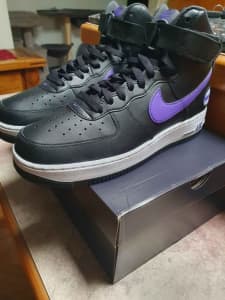 Brand New Air Force 1 High 07 LV8 Hoops Black Purple. With RECEIPT