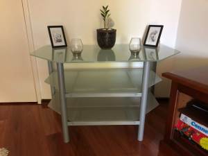Three Tiered Frosted Glass Coffee Table