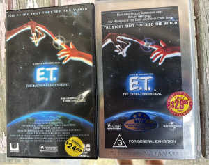 ET MOVIE ON TWO VHS VIDEOTAPES