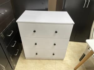 ON DISPLAY! Redfern Jumbo 3 Drawers Chest - White BUY NOW!! 