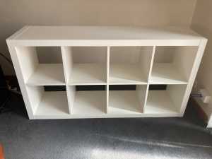 2 x 4 White cube shelving units. $30 for both! 