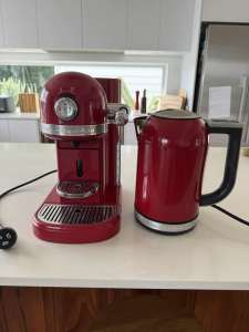 KITCHENAID Nespresso Coffee Machine - Empire Red with FREE Kettle